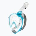 Maska pełnotwarzowa do snorkelingu dziecięca Cressi Baron Full Face clear/aquamarine