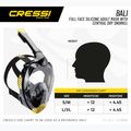 Maska pełnotwarzowa do snorkelingu Cressi Bali Full Face white/black 6