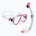 Zestaw do nurkowania Cressi Estrella + Seal Dry clear/pink