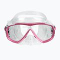 Zestaw do nurkowania Cressi Estrella + Seal Dry clear/pink 4