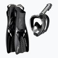 Zestaw do nurkowania Cressi Baron + Tonga black/black/black