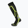 Skarpety narciarskie dziecięce Mico Medium Weight Warm Control Ski nero giallo fluo