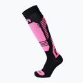 Skarpety narciarskie dziecięce Mico Light Weightsuperthermo Merino Ski nero/fucsia fluo