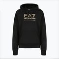 Bluza damska EA7 Emporio Armani Train Visibility Hoodie black/gold