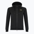 Bluza męska Emporio Armani EA7 Train Logo Series Extended Logo Hoodie Fz black/gold
