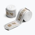 Owijki bokserskie Hayabusa Mayweather Stretch Hand Wraps 450 cm white/gold