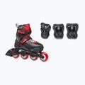 Rolki dziecięce z ochraniaczami Rollerblade Fury Combo Jr black/red
