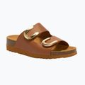 Klapki damskie Scholl Montery 2 Straps Ad Med cognac