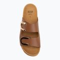 Klapki damskie Scholl Montery 2 Straps Ad Med cognac 5