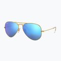 Okulary przeciwsłoneczne Ray-Ban Aviator Classic matt gold/blue polarized 4