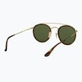 Okulary przeciwsłoneczne Ray-Ban Round Double Bridge arista gold/green g-15 6