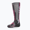 Skarpety narciarskie damskie UYN Ski Merino light grey/pink 3