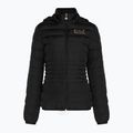 Kurtka damska EA7 Emporio Armani Train Core Lady Eco Down Hoodie black/logo light gold