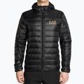 Kurtka męska EA7 Emporio Armani Train Core ID Down Light Hoodie black/gold logo