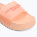 Klapki damskie U.S. Polo Assn. AMAMI009A samon/pink/white 7