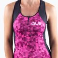 Koszulka rowerowa damska Alé Top Triangles fluo pink/violet 5