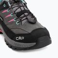 Buty trekkingowe dziecięce CMP Rigel 2.0 Low Waterproof grey/acquarius/pink fluo 7