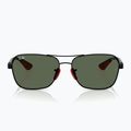Okulary przeciwsłoneczne Ray-Ban Rb8336M Scuderia matt black/dark green 6