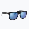Okulary przeciwsłoneczne dziecięce Ray-Ban Justin matt rubber black/blue mirror