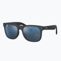 Okulary przeciwsłoneczne dziecięce Ray-Ban Justin matt rubber black/blue mirror 3