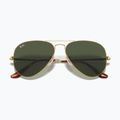 Okulary przeciwsłoneczne Ray-Ban Aviator Metal II gold arista/green g-15 3