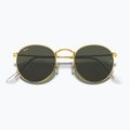 Okulary przeciwsłoneczne Ray-Ban Round Metal gold/green g-15 3