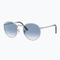 Okulary przeciwsłoneczne Ray-Ban New Round silver/blue 4