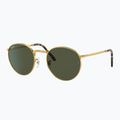 Okulary przeciwsłoneczne Ray-Ban New Round gold/green 4