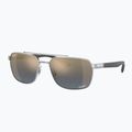 Okulary przeciwsłoneczne Ray-Ban RB3701 Polarized+ Lenses silver/blue gold polarized+ 4