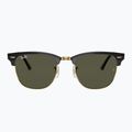 Okulary przeciwsłoneczne Ray-Ban Clubmaster Classic black/gold/green g-15 2
