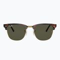 Okulary przeciwsłoneczne Ray-Ban Clubmaster Classic tortoiseshell/gold/green g-15 2