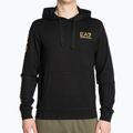 Bluza męska EA7 Emporio Armani Train Logo Series Hoodie Extended Logo Coft black/gold logo
