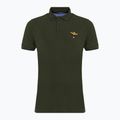 Koszulka polo męska Aeronautica Militare Essential verde scuro