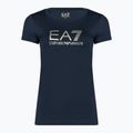 Koszulka damska EA7 Emporio Armani Train Shiny navy blue/logo light gold