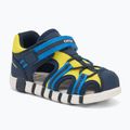 Sandały dziecięce Geox Iupidoo navy/fluo yellow