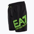 Szorty kąpielowe męskie EA7 Emporio Armani Water Sport Logo Bermuda nero/fluo lime 3
