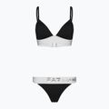 Strój kąpielowy dwuczęściowy damski EA7 Emporio Armani Water Sports BW Maxi Logo bianco/nero