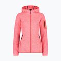 Bluza damska CMP 3H19826 Fix Hood red fluo/bianco