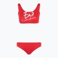 Strój kąpielowy dwuczęściowy damski EA7 Emporio Armani Maxi Logo Bikini Top racing red
