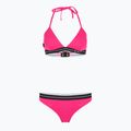 Strój kapielowy dwuczęściowy damski EA7 Emporio Armani Logo Tape Bikini Triangle neon pink