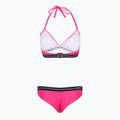 Strój kapielowy dwuczęściowy damski EA7 Emporio Armani Logo Tape Bikini Triangle neon pink 2