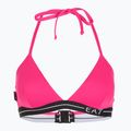 Strój kapielowy dwuczęściowy damski EA7 Emporio Armani Logo Tape Bikini Triangle neon pink 3