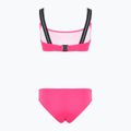 Strój kapielowy dwuczęściowy damski EA7 Emporio Armani Logo Tape Bikini Top neon pink 2