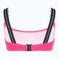 Strój kapielowy dwuczęściowy damski EA7 Emporio Armani Logo Tape Bikini Top neon pink 4