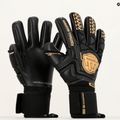 Rękawice bramkarskie dziecięce Football Masters Voltage Plus NC v 4.0 czarne/złote 12