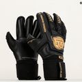Rękawice bramkarskie dziecięce Football Masters Voltage Plus RF v 4.0 czarne/złote 10