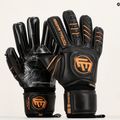Rękawice bramkarskie dziecięce Football Masters Full Contact NC v4.0 czarne/złote 6