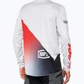 Longsleeve rowerowy męski 100% R-Core X grey/racer red 2