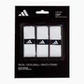 Owijki do rakiet do padla adidas Padel Overgrip Set 3 szt. white