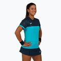 Koszulka tenisowa damska Joma Montreal W fluor turquoise/navy 2